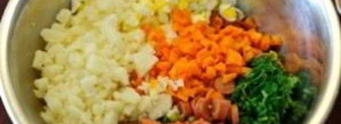 окрошка на кефире и минералке. Шаг 6