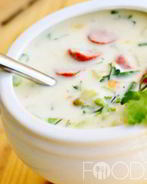 Окрошка на квасе и кефире