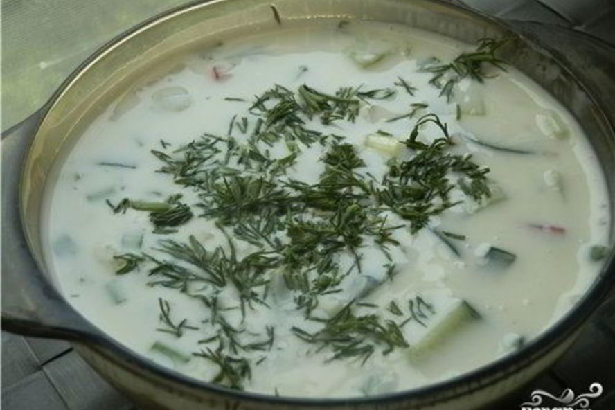 Рецепт окрошка на молоке