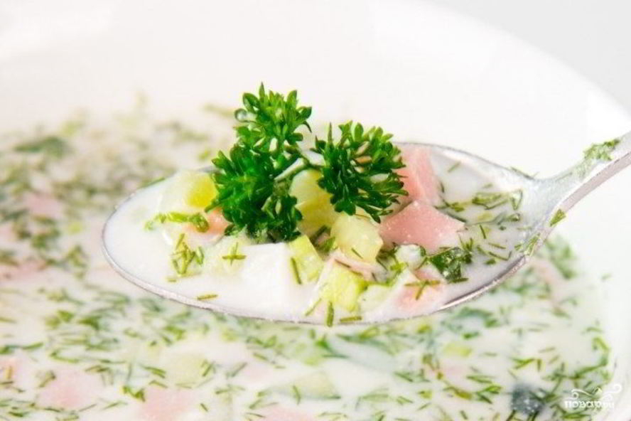 Рецепт окрошка на сыворотке