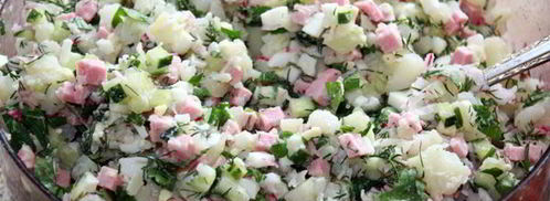 окрошка с квасом. Шаг 7