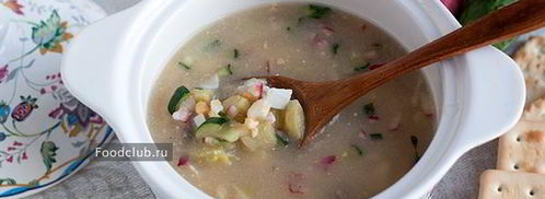 окрошка с квасом. Шаг 8