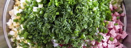 окрошка с редиской. Шаг 10