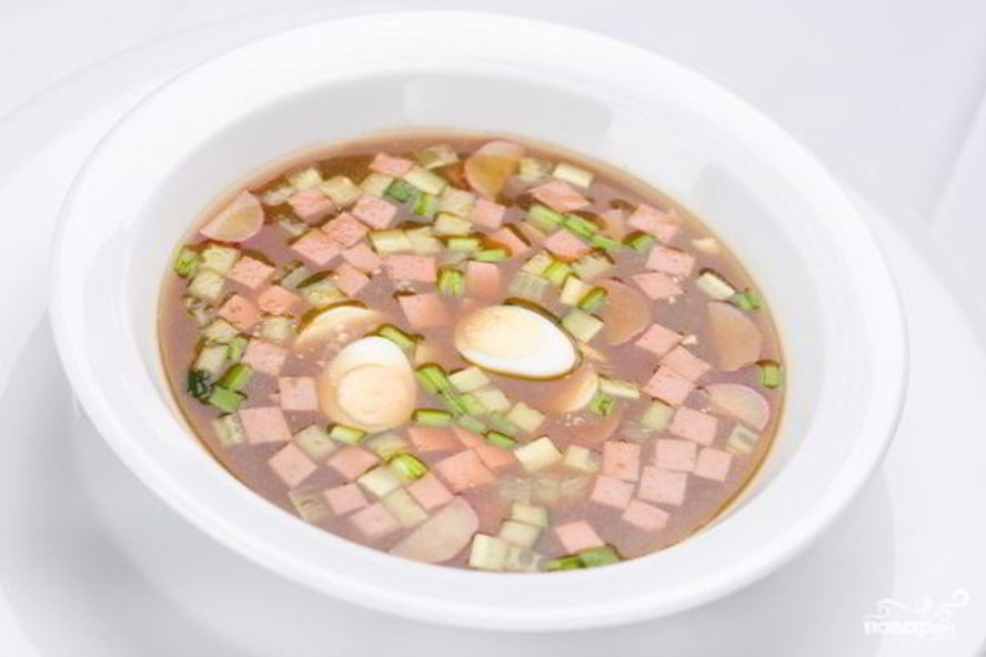 Рецепт окрошка с редькой