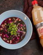 Окрошка с рыбой горячего копчения