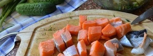 окрошка с рыбой. Шаг 7