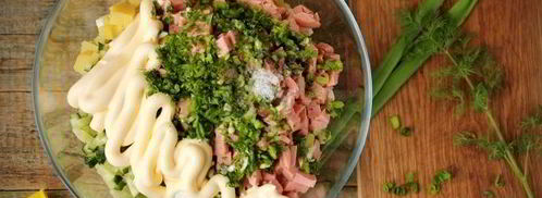 салат окрошка. Шаг 4