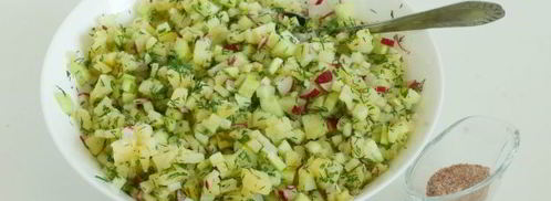 вегетарианская окрошка на сыворотке. Шаг 6