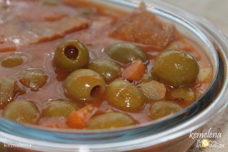 Рецепт оливковый красный суп