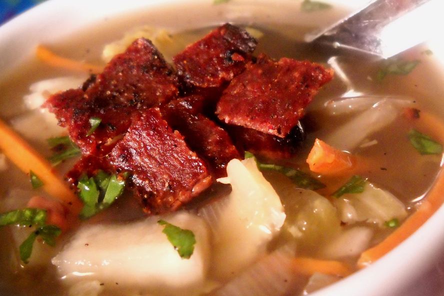 Рецепт овощной суп с беконом