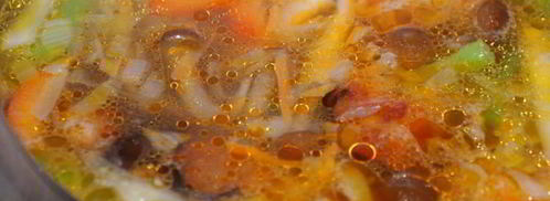 овощной суп с грибами и баклажаном. Шаг 13