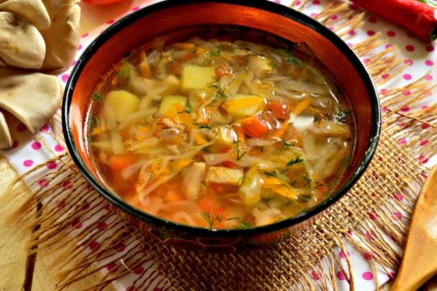 Рецепт овощной суп с грибами