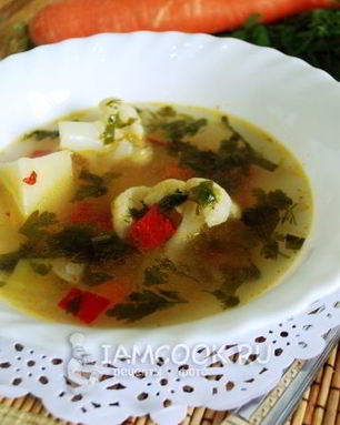 Овощной суп с цветной капустой