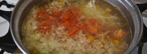 овощной суп с зеленым горошком. Шаг 11