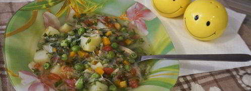 овощной суп с зеленым горошком. Шаг 15