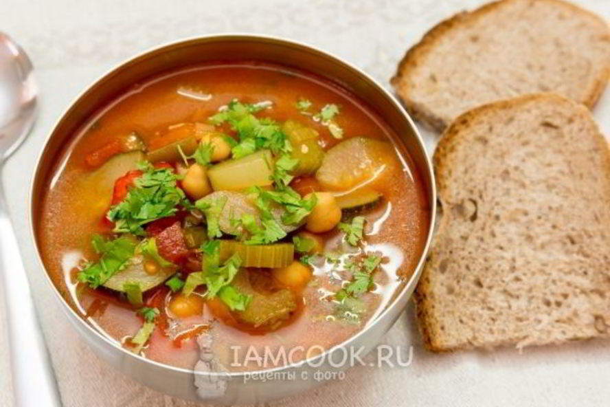 Рецепт постный суп с нутом и овощами