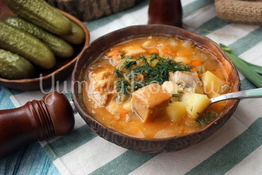 Рецепт рассольник с фасолью