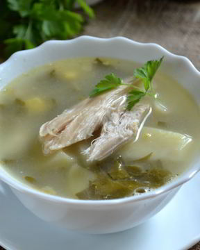 Щавелевый суп с яйцом