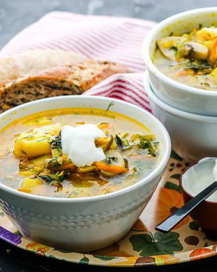 Постные щи из молодой капусты