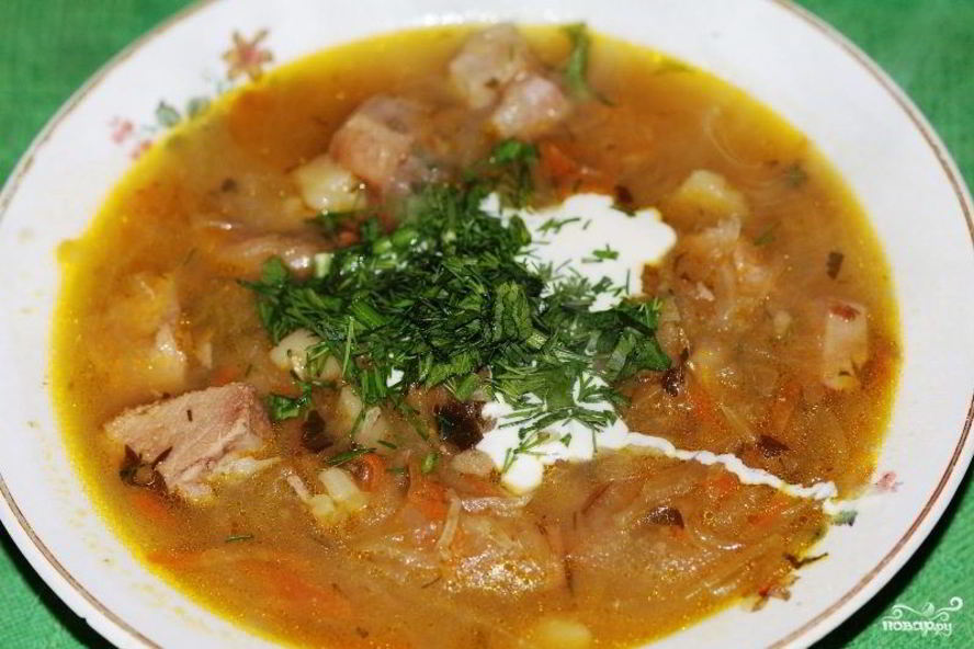 Рецепт щи из кислой капусты в мультиварке