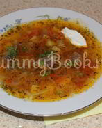 Щи из свежей капусты с говядиной