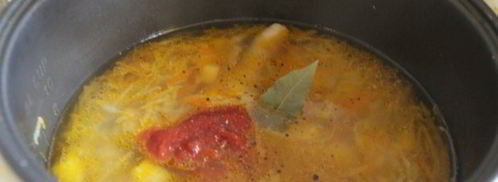 щи из свежей капусты в мультиварке. Шаг 4