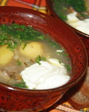 Щи с говядиной и квашеной капустой