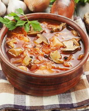 Щи с грибами по-монастырски