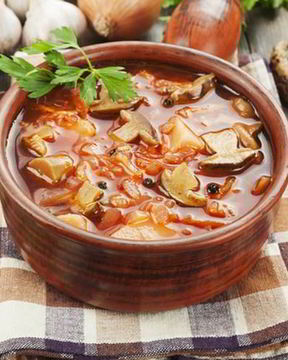 Щи с грибами по-монастырски