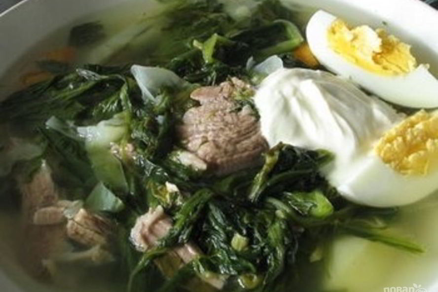 Рецепт зеленые щи из щавеля