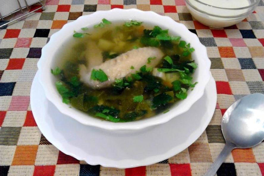 Рецепт зеленые щи с крапивой и щавелем с яйцом