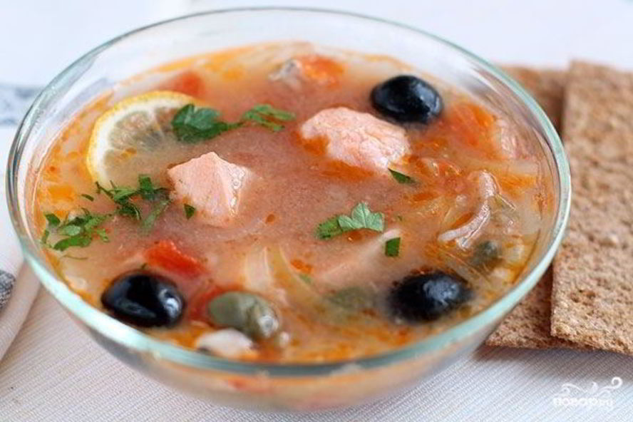 Рецепт рыбная солянка из форели