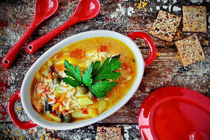 Рецепт солянка из горбуши с рисом и каперсами