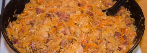 солянка из квашеной капусты с мясом. Шаг 13