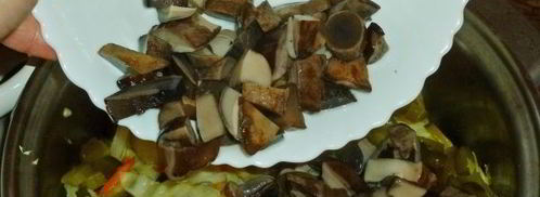 солянка овощная с маринованными подосиновиками. Шаг 12