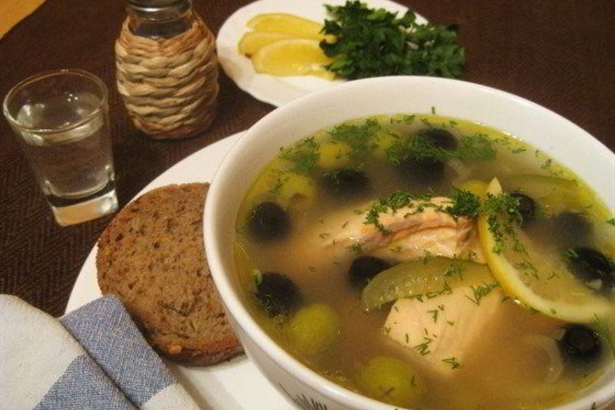 Рецепт солянка с семгой