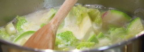 суп из кабачков и пекинской капусты. Шаг 11