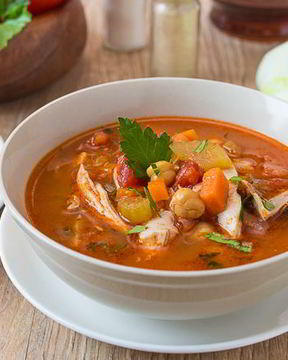 Суп из курицы в марокканском стиле