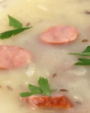 Суп картофельный с колбасками