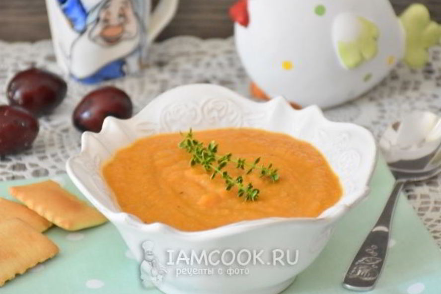 Рецепт морковный суп-пюре с фасолью