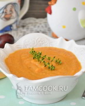 Морковный суп-пюре с фасолью