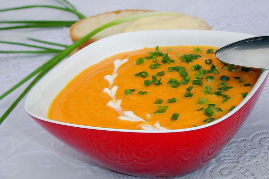 Рецепт морковный суп-пюре с зеленым луком