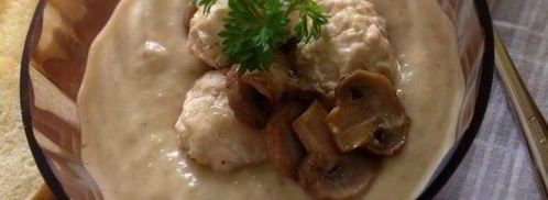 сливочно-грибной суп-пюре с фрикадельками. Шаг 13