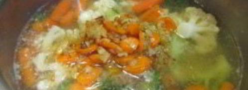 сливочный суп-пюре с курицей. Шаг 7