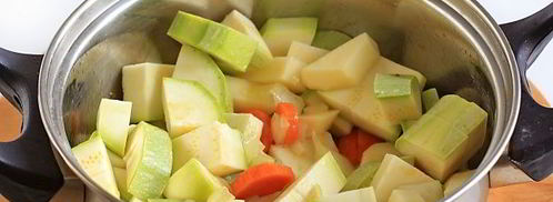 суп-пюре из кабачков с сухариками. Шаг 7