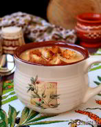 Суп-пюре из риса с чечевицей