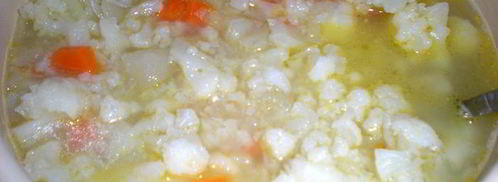 суп-пюре из цветной капусты со сливками и сыром. Шаг 5