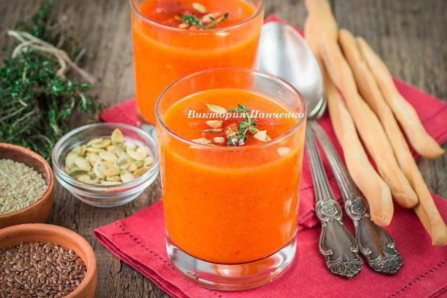 Рецепт суп-пюре из запеченных овощей