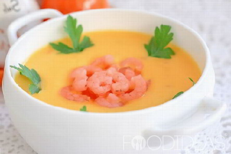 Рецепт суп-пюре с креветками