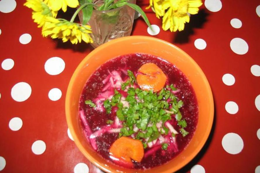 Рецепт свекольный суп-пюре на курином бульоне